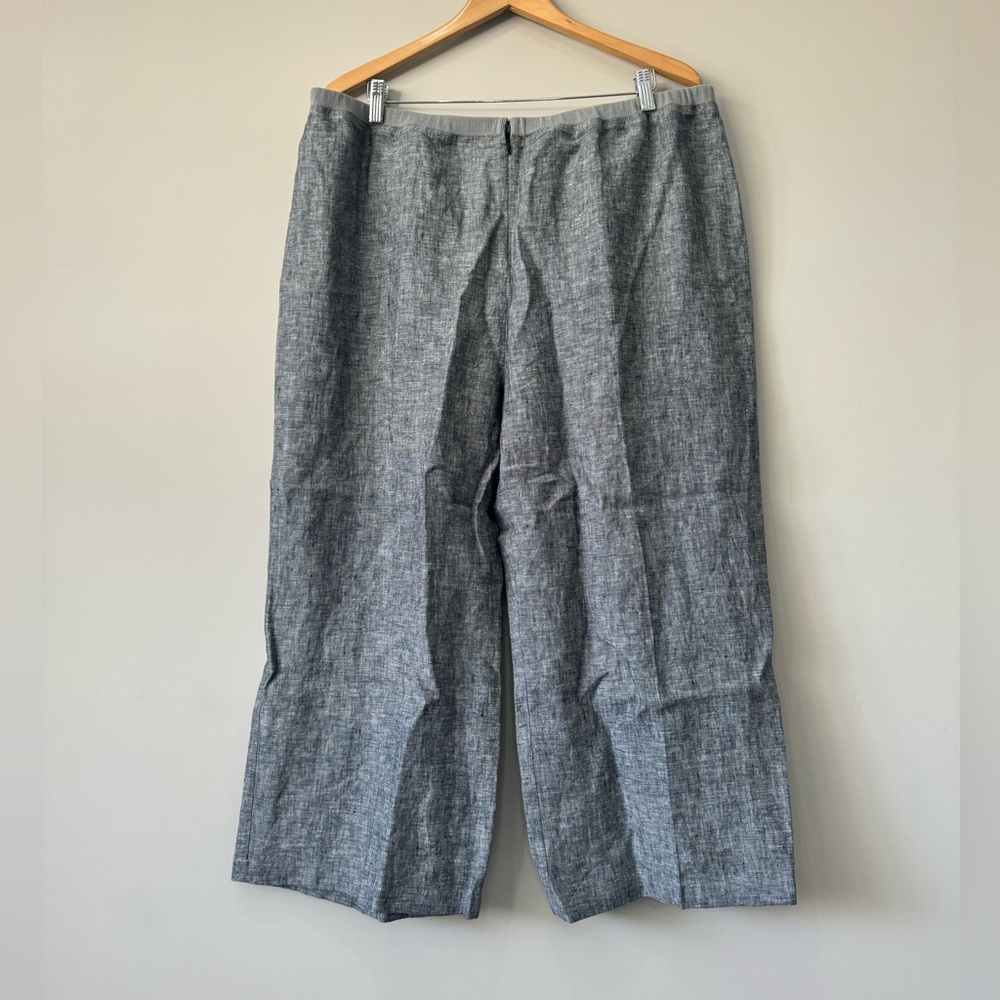 Vivid Wide leg Linen crop pants size 2XL
